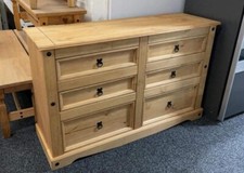 Ex Display Corona Low 3+3 Wide Chest Mercers Furniture