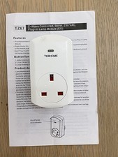 Z Wave Switch/Dimmer plug By TKB Home TZ67