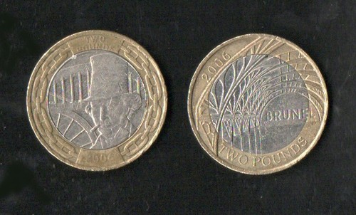 Two brunel pound coins - two,