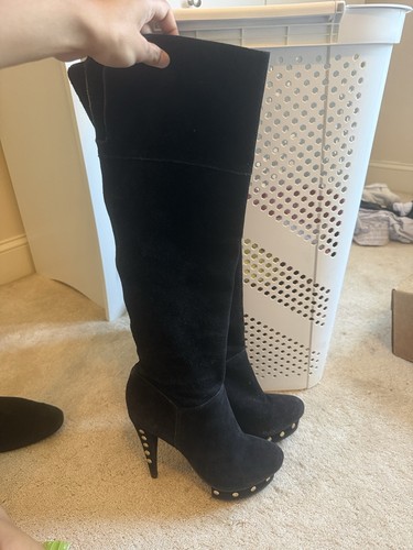 Black suede over the - suede, over-the-knee