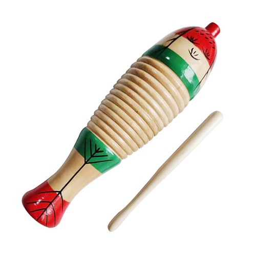 Fish shaped guiro colorful - shaped,