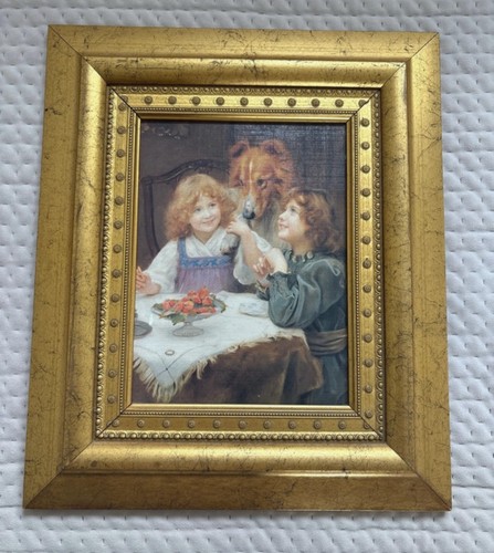 Vintage gold frame print - gold,