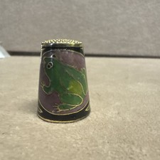 Cloisonné Frog Sewing Thimble