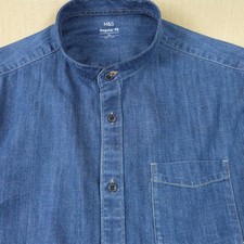 M&S Mens Denim Shirt Grandad