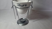 Lindt Ceramic .. Chocolate Fondue Set .. With Four Forks