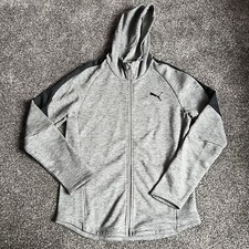 Puma Grey Zip Up Sweatshirt Hoodie Size Mens Large