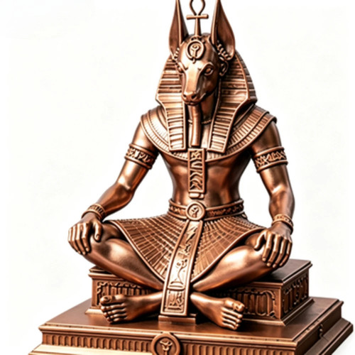 Gold anubis statue ancient - gold,