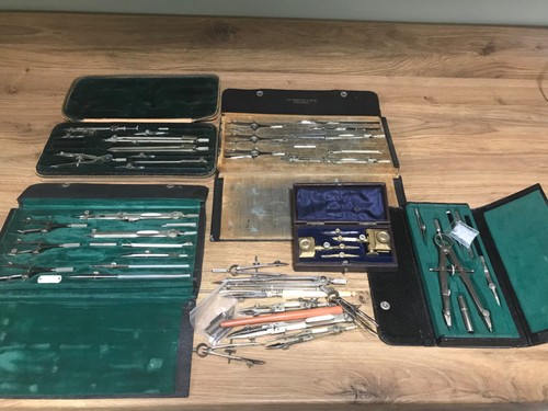 Vintage technical drawing sets - vintage,