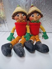 Hasbro Vintage 2000 Bill & Ben Flower Pot Men Soft Toy Figures Plush Need TLC