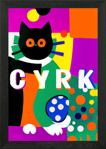 Polish circus cyrk - circus, framed