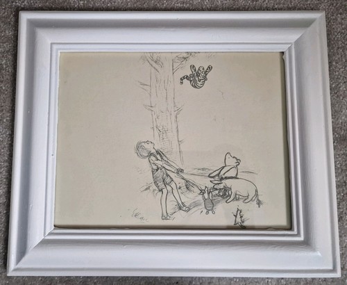 Framed sketch print winnie the - print,