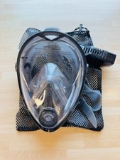 Full Face Snorkel Mask Black Snorkelling Swimming Goggles Adults Anti Fog Leak