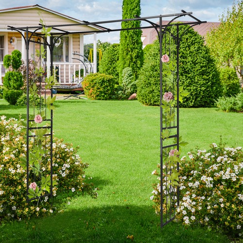Metal garden arches gate - garden,