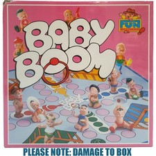 Vintage Baby Boom Board Game Ludo Style Shower Fun Connection 1992 CORNER DAMAGE