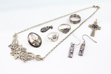 Sterling Silver Celtic Jewellery Kit Heath Carrick Cross Necklace Gemstone x 8