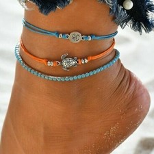 Ankle Bracelet Anklets Chain Silver Foot Beach Anklet Women Adjustable Jewellery
