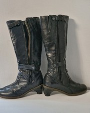 Dr. Martens Rare Jenna Women's Black Knee-high Heeled Boots - Size UK5 EU38 US7