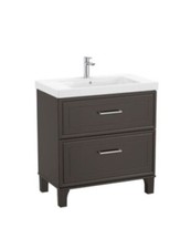 Roca Romea Vanity Unit ONLY, 2 Drawer 800mm Matte Dark Grey 629798 RRP £713