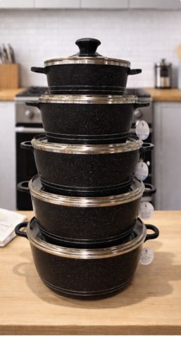 Piece granite casserole - 5-piece, pot
