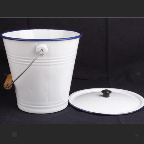 Enamel bucket with - bucket,