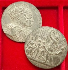 1902 Edward VII Coronation Medallion, Pair of Uniface Trials. By Bowcher/Spink.