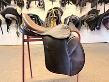 Ideal General Purpose Brown Leather Saddle 17.5 Wide,