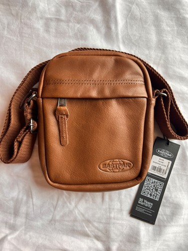 Eastpak brown leather - brown, shoulder