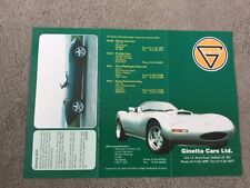 Ginetta G33, G27, Classic 4  Brochure with Prices  in VGC       Bi49