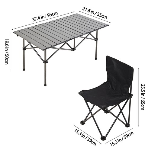 Portable folding camping table - folding,