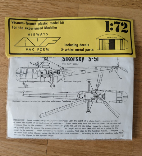 Airways vac form sikorsky 51 - airways,