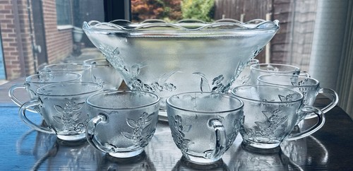 Vintage indonesia glass punch - glass,