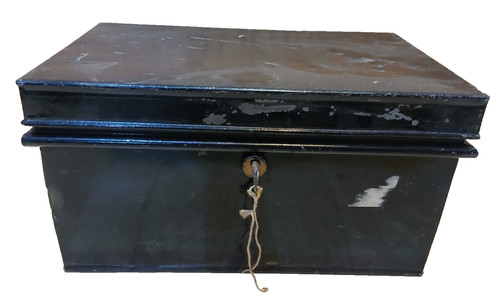 Vintage industrial metal box - vintage,