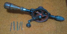 Vintage Millers Falls No 5- Double Pinion Hand Drill With 5 Bits Good Condition