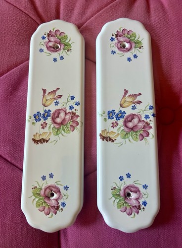 Vintage floral ceramic door - vintage,