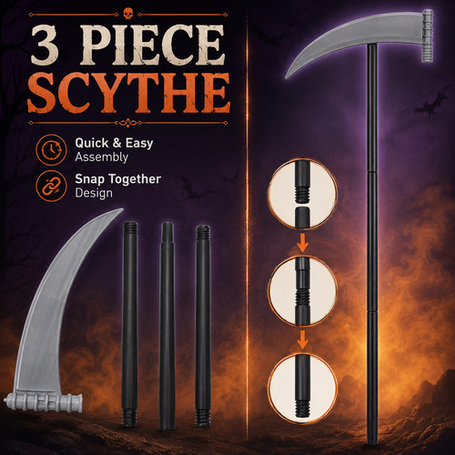 Plastic scythe halloween death - plastic,
