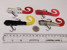 fishing lures soft pike perch trout bass Pollock lure treble hook long tail