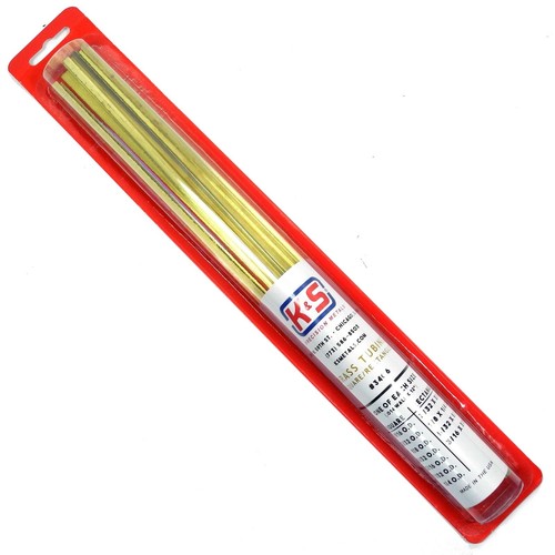 Brass tubing square - brass, &