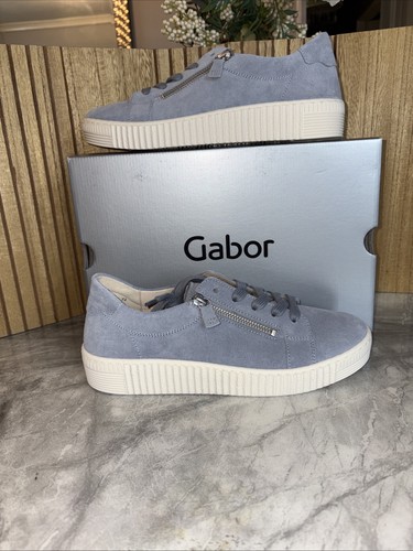 Gabor suede trainers sky blue - suede,