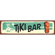 Tiki Bar Beach PVC Party Sign