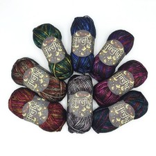 Firefly Aran Metallic Shimmer King Cole Crochet Knit  Beetle Dragonfly Yarn 100g