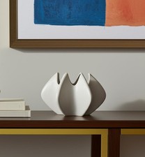 9" Cream Sculptural Ceramic