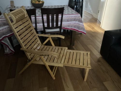 Bamboo folding recliner chair - recliner,