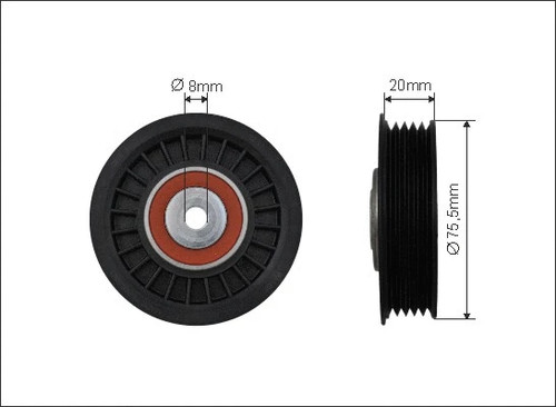 Ribbed belt tensioner - belt, pulley