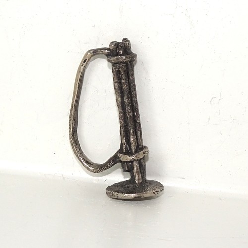 Pewter pipe tamper - tamper, modelled