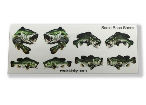 Scale bass fish sticker - r/c,