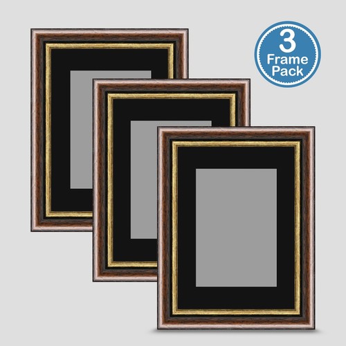 Photo frame brown gold 7x5 - frame,