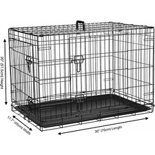 Dog Cage Puppy Pet Crate Carrier - Small Medium Large S M L XL XXL Metal