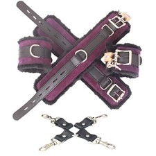 Purple Cowhide Suede Leather
