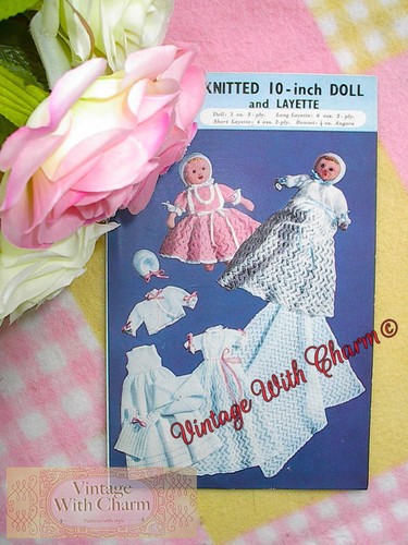 Vintage toy knitting pattern - vintage,