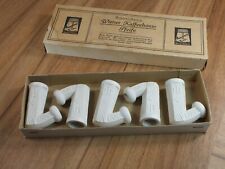 5 x Vintage Viennese Coffee House Clay Pipes - White - Boxed